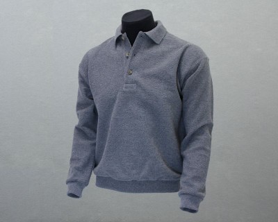 Mens Hobnail Polo Dark Grey